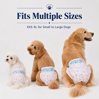 En gros Couches pour chien femelle respirantes non-tissées à taille élastique avec protection anti-fuites XXS-XL pour soins intérieurs OEM ODM