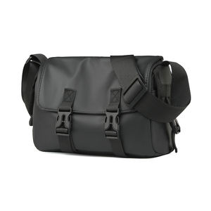 Nouveau sac à bandoulière noir en nylon souple vierge et durable de créateur personnalisé sac à bandoulière unique unisexe pour adolescent - Product Image 2