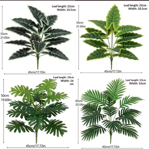 Paquete de Plantas Artificiales Verdes, Flores de PVC, Plantas Biónicas de Plástico, Estilo Nórdico, Monstera, para Decoración de Interiores/Exteriores, Restaurantes - Product Image 4