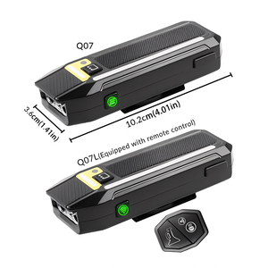 2400mAh Loại-C đêm cưỡi MTB sừng điều khiển từ xa Xe Đạp ánh sáng 7 màu sắc cảm biến xpl <span class=keywords><strong>Led</strong></span> RGB cảnh báo đầy màu sắc pin di động - Product Image 3