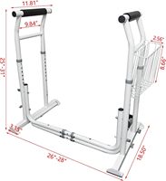 Barres de sécurité pour toilettes, poignées réglables en hauteur et en largeur pour personnes âgées et handicapées, cadre de sécurité pliable pour toilettes, s'adapte à la plupart des toilettes