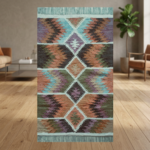 Handmade Modern Floral Cotton Rugs High Quality Custom Design for Home Decor Bedroom Prayer Room <b>Kitchen</b> Living Area <b>Runner</b> Sets - Product Image 4