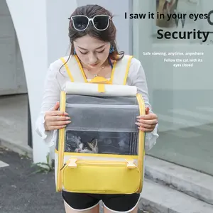 กระเป๋าใส่สัตว์เลี้ยงแบบพกพาสำหรับแมวและสุนัข ยี่ห้อ Oxford ใช้ได้ทุกฤดู พับเก็บได้ น้ำหนักเบา ระบายอากาศดี ความจุขนาดใหญ่ - Product Image 4