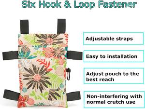 Free sample Cane Furniture <b>Crutches</b> With Wheels Bag Pouch Lightweight Underarm <b>Walking</b> Foot Pads Wood for Men - Product Image 5