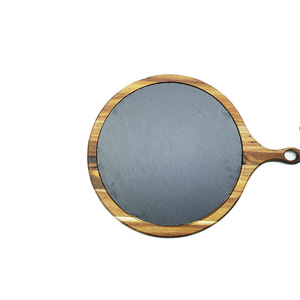 Pizarra de piedra personalizada para decoración de mesa, tablero de madera para queso con mango - Product Image 5