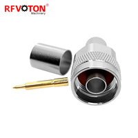 Connecteur coaxial hexagonal mâle LMR400 à sertir, à sertir, à souder, en stock, conforme ROHS, fourni par l'usine