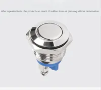 Penjualan terlaris saklar tombol tekan logam 12 mm-25 mm, lampu cincin Power on Control peralatan mekanik IP65 tingkat 1NO1NC kombinasi
