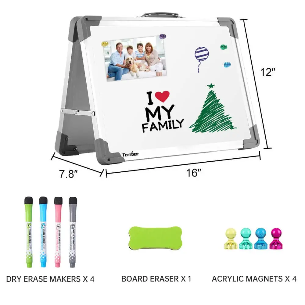 Portable Foldable Mini Small Dry Erase Children Magnetic Desktop writing White board Whiteboard for Office Classroom