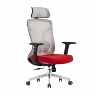 Chaise de bureau ergonomique au design moderne, base en acier inoxydable, accoudoirs et appui-tête – Idéale pour la maison, le bureau, les réunions, multifonctionnelle et exécutive