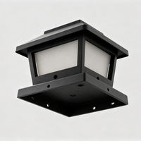 Lampes solaires LED carrées modernes étanches IP54 en ABS 2700K lumière du jour pour jardin, cour, clôture, paysage