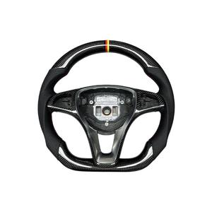 Volante Deportivo de Fibra de Carbono Premium para <span class=keywords><strong>Mercedes</strong></span>, Forma de D, Agarre Mejorado, Personalizado, Reemplazo para la Mayoría de los Modelos, Alto Rendimiento - Product Image 1