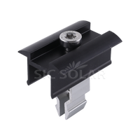 Système de fixation solaire personnalisable avec pince intermédiaire, structure de montage de panneaux solaires, support de toit à pince intermédiaire