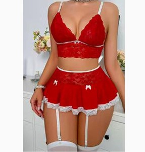 New Autumn Romantic Female <b>Sexy</b> Underwear Nightclub Temptation Party Lace Milk Silk Stitching Lingerie Two-piece <b>Set</b> - Product Image 5