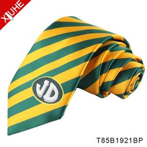 Fashion Classic High Quality OEM <strong>Tie</strong> <strong>Red</strong> Stripe School Uniform Necktie Jacquard Custom Logo Polyester <strong>Tie</strong> - Product Image 3