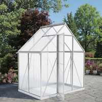 Adorable moderno pequeño aluminio vivero invernadero ajustable ventanas bisagra puerta PC tableros plástico pared Metal naturaleza plantación
