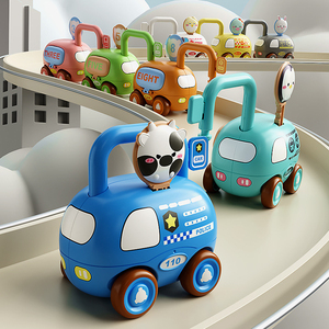 Ensemble de 8 mini-véhicules de dessin animé QS Educational <span class=keywords><strong>pour</strong></span> enfants avec roues libres, jouet éducatif <span class=keywords><strong>pour</strong></span> le comptage des nombres et l'apprentissage des <span class=keywords><strong>chiffres</strong></span> - Product Image 2