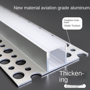 Barra integrada de alta calidad, tira de Luz lineal, lámpara de techo de perfil de aluminio Led oculta para el hogar para paredes y esquinas - Product Image 5
