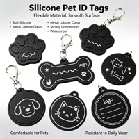 Étiquette d'identification intelligente pour animaux de compagnie personnalisée, étanche, NFC RFID, en PVC, pour la prévention des pertes d'animaux et l'identification