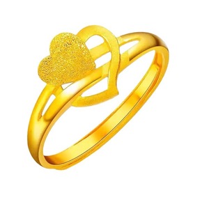 Anillos de Latón Chapado <span class=keywords><strong>en</strong></span> Oro YL con Diseño de Cielo Estrellado y Lluvia de Meteoros <span class=keywords><strong>en</strong></span> Forma de Corazón para Mujer y Unisex, Joyería de Estilo Variado con Símbolos de Fortuna, Venta al Por Mayor - Product Image 5
