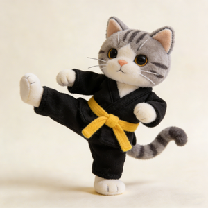 Peluche Personalizzato a Forma <span class=keywords><strong>di</strong></span> Gatto Taekwondo, Giocattolo a Tema Arti Marziali, Premio per Competizioni, Regalo per Bambini, Design OEM per Eventi - Product Image 1