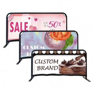 Aluminum Cafe Stanchion Post Outdoor Advertising Banner Windbreak Cafe Barriers for Restaurant Bar Cafe - Product Image 1