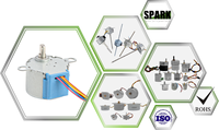 Moteur pas à pas miniature à aimant permanent 28BYJ48, 4 phases, DC 12V, rapport 1/64, certifié RoHS, couple 34,2 MN.m, cadre 28mm, pour CVC