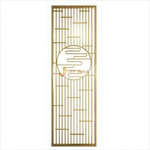 Biombo Decorativo Moderno de Acero Inoxidable, Cortado con Láser, Impermeable, Translúcido y Móvil - Product Image 5