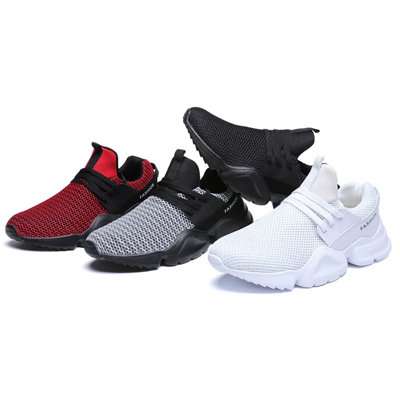 Weshine footwear new sport sneakers full black men mesh custom Fashion Sneakers Trend Light Mesh OEM wholesale shoe supplier