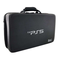 Tragbare Wasserdichte Schwarze/Graue EVA-Tasche für PS5-Konsole Mehrere Empfänger Reißverschluss 20 Größen Größerer Stauraum Reisetasche