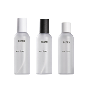 Flacon de pulvérisation de brouillard rond en plastique givré de 200ml Noir et blanc <span class=keywords><strong>Corps</strong></span> vide en stock continu pour sérum et lotion de soin de la peau - Product Image 4