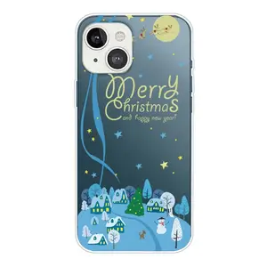 Wholesale Christmas Pattern Printing Soft TPU Phone Case for iPhone 14 Christmas phone case Dropshipping