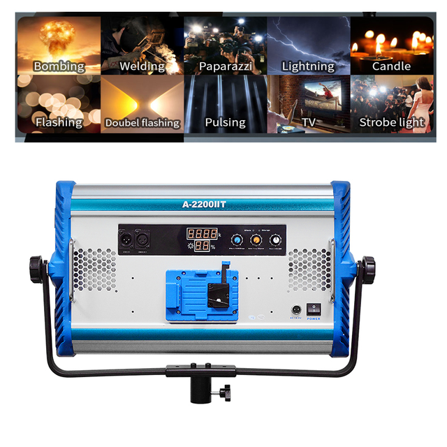 Yidoblo 100w Bi Color White Panel LED Film Shooting Studio Video A-2200IIT With 10 Lighting Effects Photographic Lighting