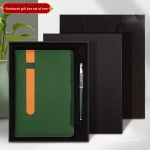 Carnet en cuir A5, format A5, gravure de logo personnalisée, fermeture élastique, poche pour documents, cadeau d'affaires pour <span class=keywords><strong>réunion</strong></span> de bureau, <span class=keywords><strong>voyage</strong></span> - Product Image 3