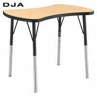 Bureau d'étudiant moderne réglable, écologique et durable, avec cadre en métal et bois coloré, mobilier scolaire, table de lecture pour salon et bureau