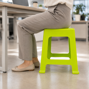 Modern Heavy Duty PP Plastic Utility <b>Stool</b> Square Weatherproof School Laundry Bench Drain Holes Easy Clean Durable Seating - Product Image 3