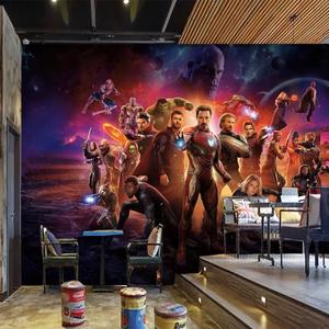 Mural de Pared de Superhéroes de Dibujos Animados, Patrón de Iron Man, <span class=keywords><strong>Hulk</strong></span> y Spider-Man, Decoración de Pared para Dormitorio de Niños, Cine en Casa, Espacio de Juego Comercial - Product Image 3