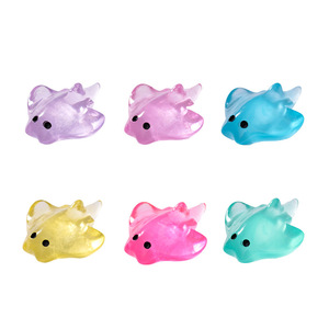 Dp Miniature Resin Manta Ray Ornament Glowing Aquarium Decoration <b>Fish</b> <b>Tank</b> Accessory Blue Pink Yellow Green Purple Rose Red - Product Image 4