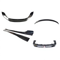 Jupe latérale de lèvre avant en fibre de carbone diffuseur arrière de feu de navigation prolongé aileron arrière pour kit de carrosserie Maserati Quattroporte 17-19