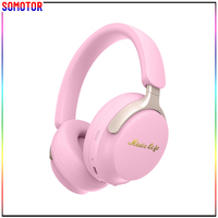 Audífonos Inalámbricos Bluetooth Color Macaron, Ligeros y Cómodos, con Bajos Estéreo para Uso Diario