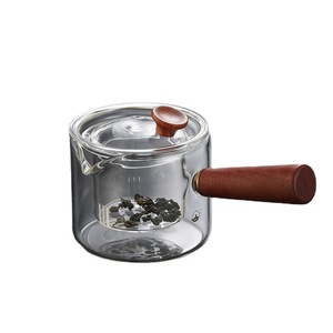 Glass Teapot With Wooden Handle And Lid Small Kung Fu <b>Tea</b> Set For Electric Stove - Product Image 5
