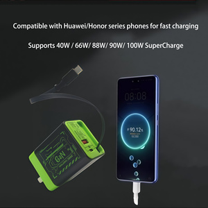 <span class=keywords><strong>Chargeur</strong></span> super rapide GaN <span class=keywords><strong>67W</strong></span> avec câble rétractable, triple port de charge : USB-A/C compatible avec les téléphones mobiles <span class=keywords><strong>Apple</strong></span> et Huawei - Product Image 3