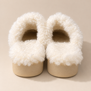 Chaussons d'hiver chauds en fourrure pour femmes, luxueux, en suède synthétique, pour la maison, la chambre, chaussures plates et moelleuses - Product Image 4