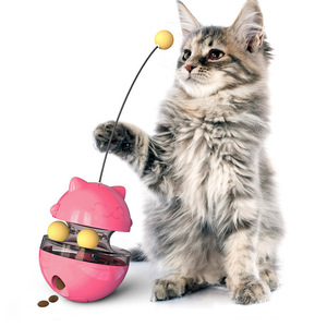 Indoor Adjustable Interactive Kitten <strong>Cat</strong> <strong>Toys</strong> Food Dispenser With Teaser <strong>Ball</strong> Tumbler <strong>Cats</strong> Teaser <strong>Toys</strong> - Product Image 5