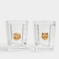 Verre à shot personnalisé avec décoration métallique, réutilisable, pour tequila, whisky, verre à liqueur lisse, pour coffret cadeau de distillerie