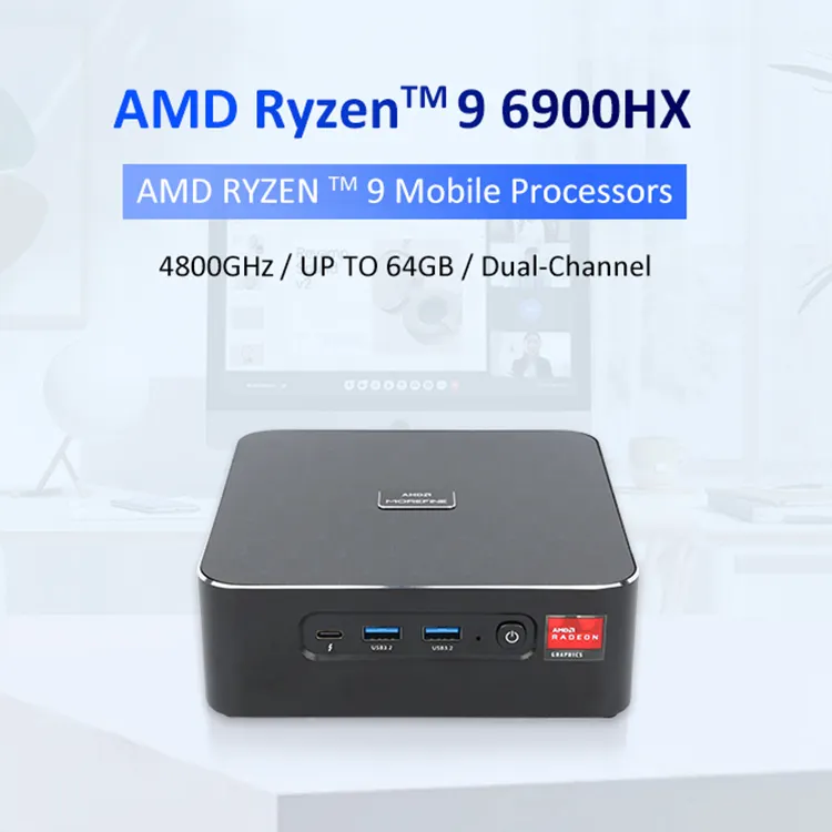 MOREFINE Ryzen R9-7940HS Mini PC R7-7840HS 7735HS Win11 Office Home Game 8K Micro Mini Small Computer with WiFi6 Bluetooth 5.2