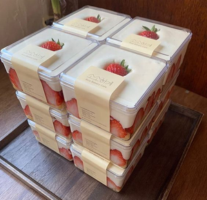 Food Grade Transparent PS Plastic Cake Food Container Box Sealed Food Dessert Plastic Box Container