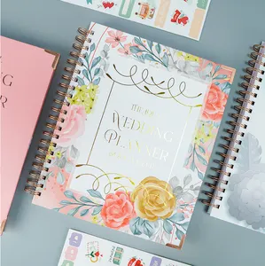 2024 new romantic wedding stationery planner book and organizer coil book engagement planning notebook for the bride wholesale