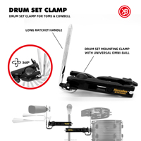 JBK Fast Shipping Durable Aluminum Alloy Universal Ball Clamp Multi-Angle Adjustable Mounting for Drum Set Tom Drums Cowbell