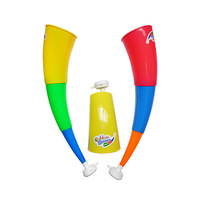 Vuvuzela pliable en plastique à 3 sections pour événements sportifs, jouet sonore de supporter, trompette de stade, vente en gros