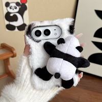 Étui de luxe 3D mignon et chaud en peluche douce pour iPhone 18 Duo, coque de téléphone portable pliable 2026
